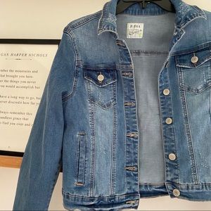 Distressed Denim Jacket | Papaya